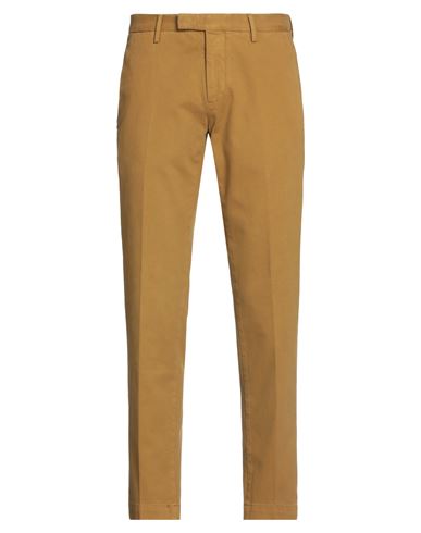Pt Torino Man Pants Mustard Size 28 Cotton, Elastane In Yellow
