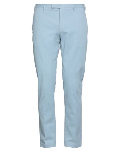 Pt Torino Man Pants Sky Blue Size 32 Cotton, Lyocell, Elastane In Blue