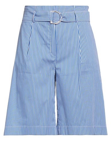 Barba Napoli Woman Shorts & Bermuda Shorts Blue Size 4 Cotton, Polyamide, Elastane