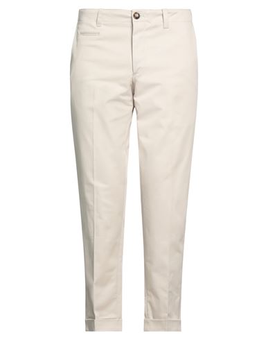 Pt Torino Man Pants Cream Size 34 Cotton, Elastane In White