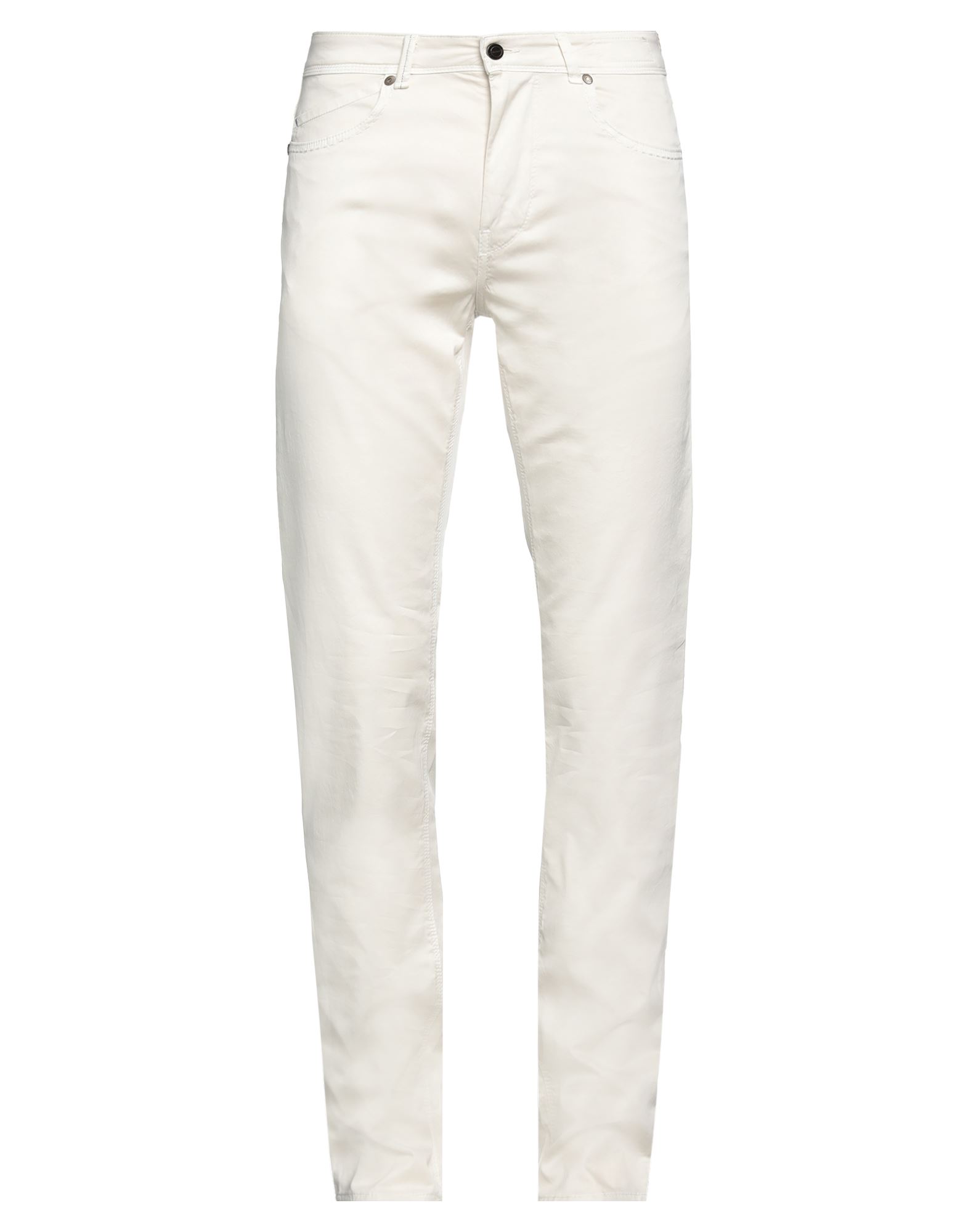 Re-hash Re_hash Man Pants Ivory Size 32 Cotton, Elastane In White