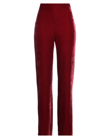 Boutique Moschino Woman Pants Burgundy Size 8 Silk In Red