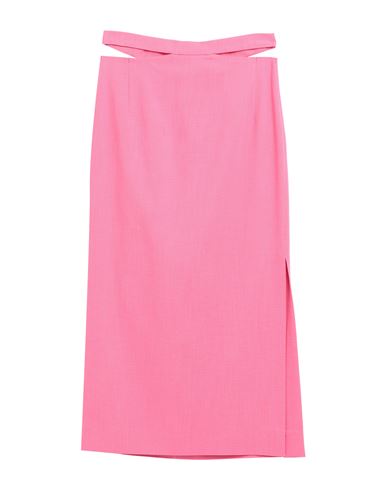 Sandro Woman Midi Skirt Fuchsia Size 10 Viscose, Polyester, Elastane In Pink