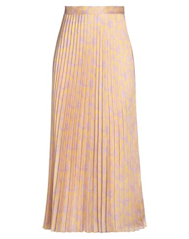 Sandro Woman Midi Skirt Yellow Size 2 Polyester
