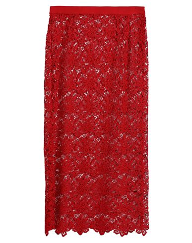 Ermanno Di Ermanno Scervino Woman Midi Skirt Red Size 10 Polyester