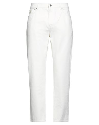Trussardi Man Pants Ivory Size 28 Cotton In White