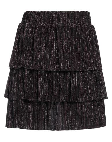 Vicolo Woman Mini Skirt Deep Purple Size Onesize Polyester, Metallic Fiber
