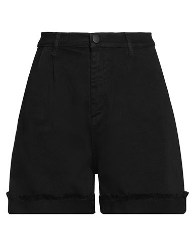 Federica Tosi Woman Shorts & Bermuda Shorts Black Size 28 Cotton, Elastane