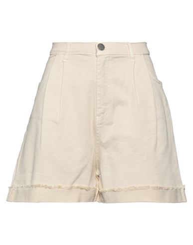 Federica Tosi Woman Shorts & Bermuda Shorts Beige Size 28 Cotton, Elastane