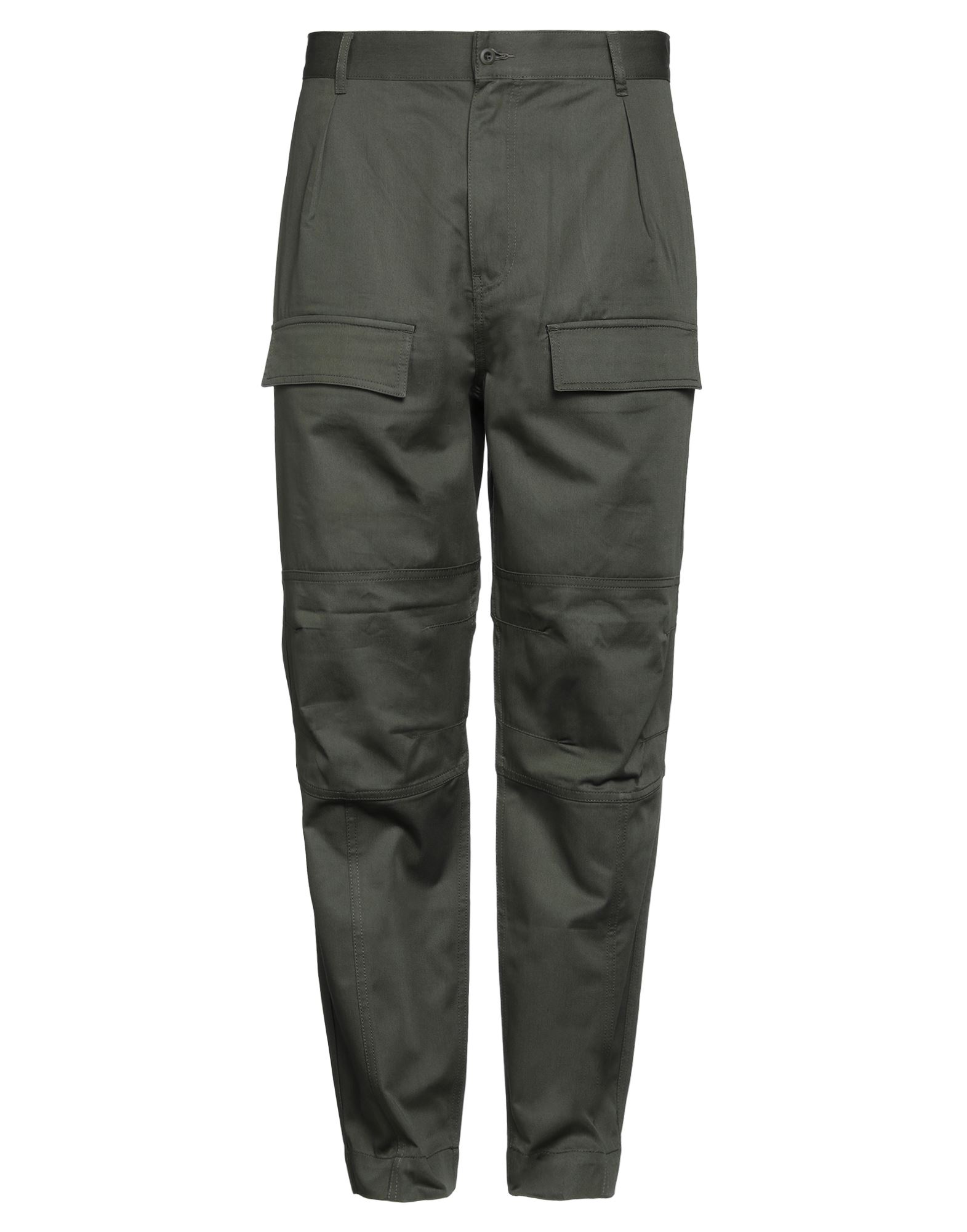 Maison Kitsuné Man Pants Military Green Size 34 Cotton