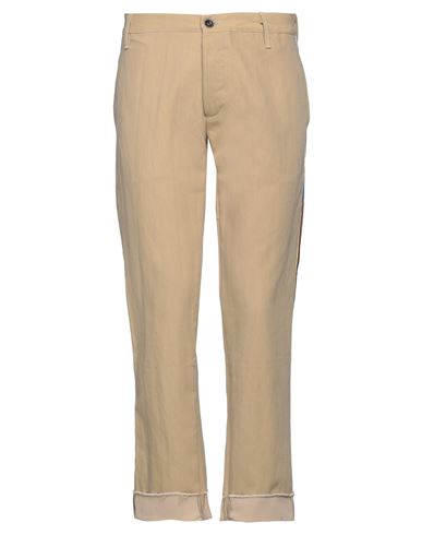 Maurizio Massimino Man Pants Camel Size 26 Cotton In Beige