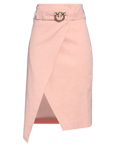 Pinko Woman Midi Skirt Blush Size 10 Linen, Viscose, Elastane
