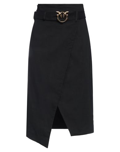 Pinko Woman Midi Skirt Black Size 0 Linen, Viscose, Elastane