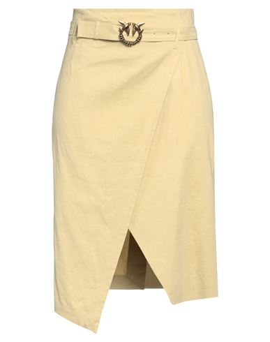 Pinko Woman Midi Skirt Sage Green Size 10 Linen, Viscose, Elastane