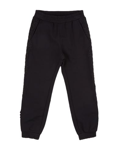 Ermanno Scervino Junior Babies'  Toddler Girl Pants Black Size 6 Cotton, Elastane, Polyester, Polyacrylic, Wo