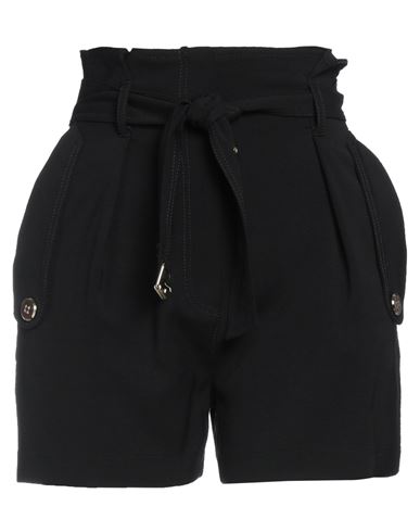 Elisabetta Franchi Woman Shorts & Bermuda Shorts Black Size 6 Viscose, Virgin Wool, Elastane