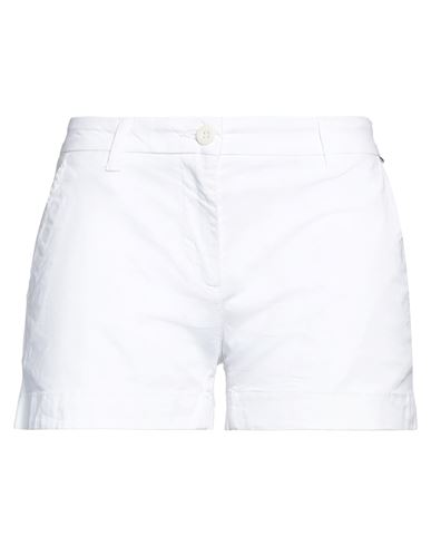 Napapijri Woman Shorts & Bermuda Shorts White Size 12 Cotton, Elastane