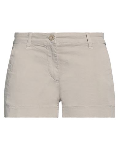 Napapijri Woman Shorts & Bermuda Shorts Grey Size 12 Cotton, Elastane