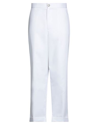 True Nyc Man Pants White Size Xxl Polyester, Cotton