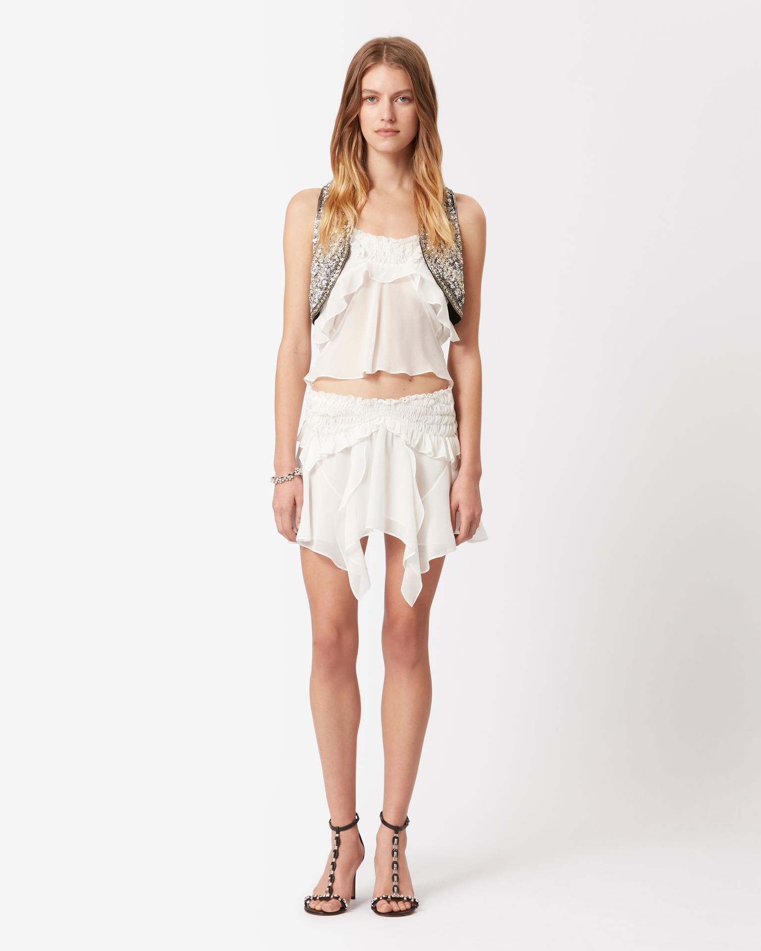 Isabel Marant, Tripsy Silk Skirt - Women - White