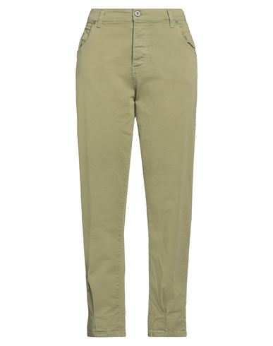 Please Woman Pants Light Green Size Xl Cotton, Elastane