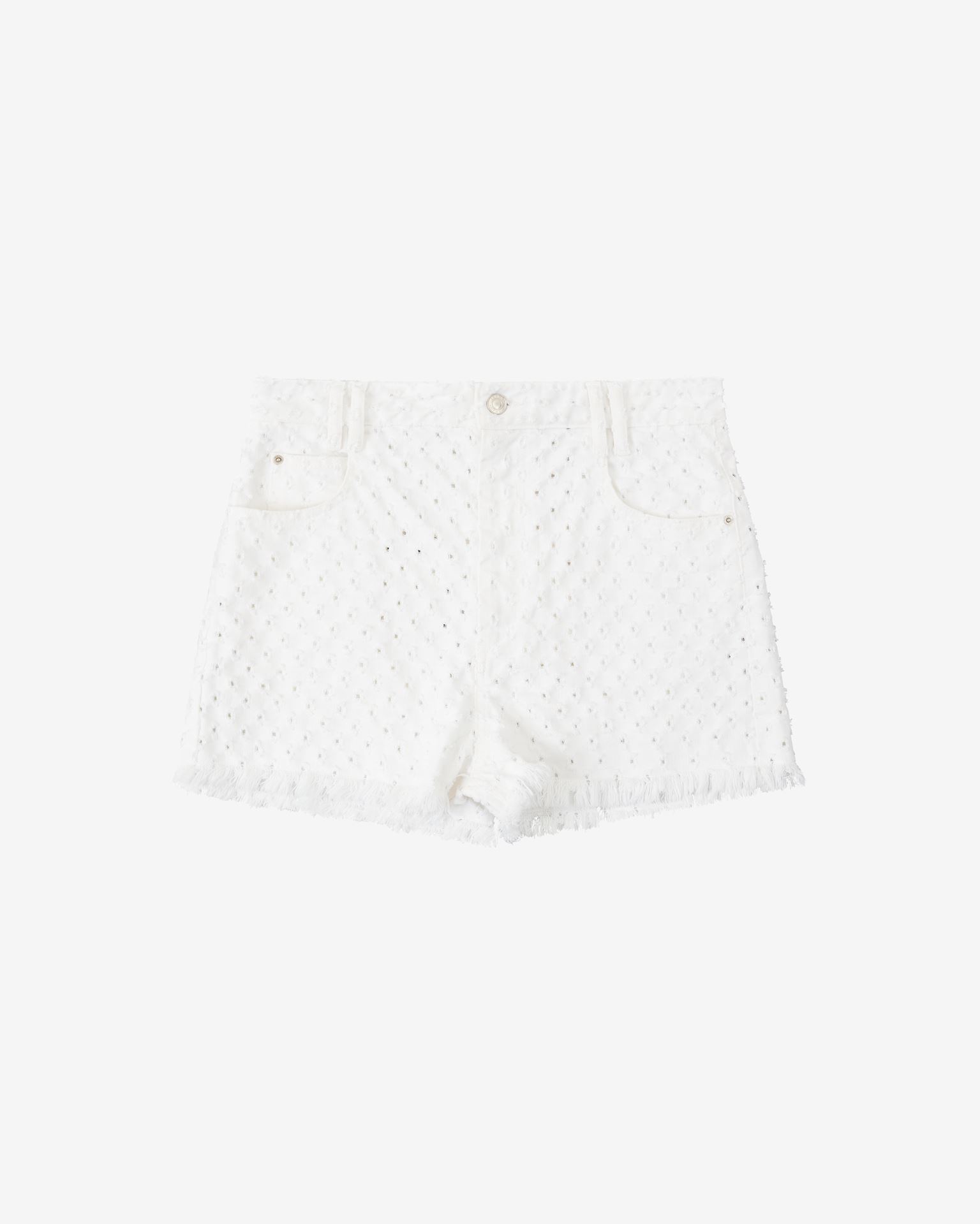 Shop Isabel Marant Lesia Cotton Shorts In White