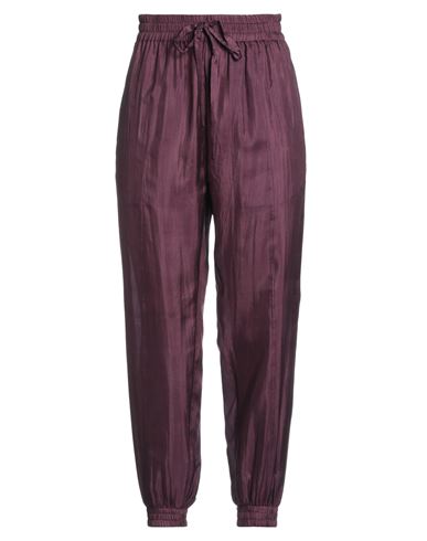The Rose Ibiza Woman Pants Burgundy Size Xs Silk In Red