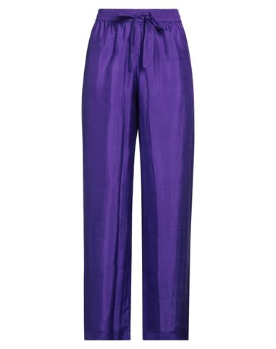 The Rose Ibiza Woman Pants Purple Size M Silk