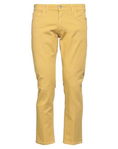 Entre Amis Man Jeans Ocher Size 35 Cotton, Elastane In Yellow