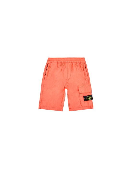 STONE ISLAND JUNIOR L0501 Bermuda shorts Man Coral