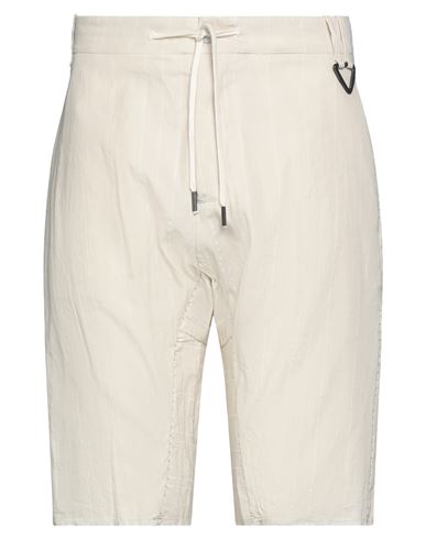 Masnada Man Shorts & Bermuda Shorts Beige Size 32 Cotton, Linen, Paper Yarn