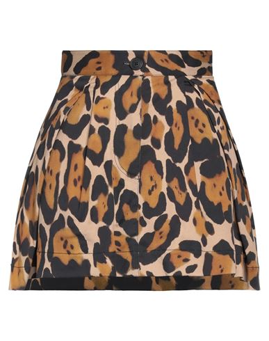 Vivienne Westwood Anglomania Woman Mini Skirt Camel Size 4 Cotton, Elastane In Beige