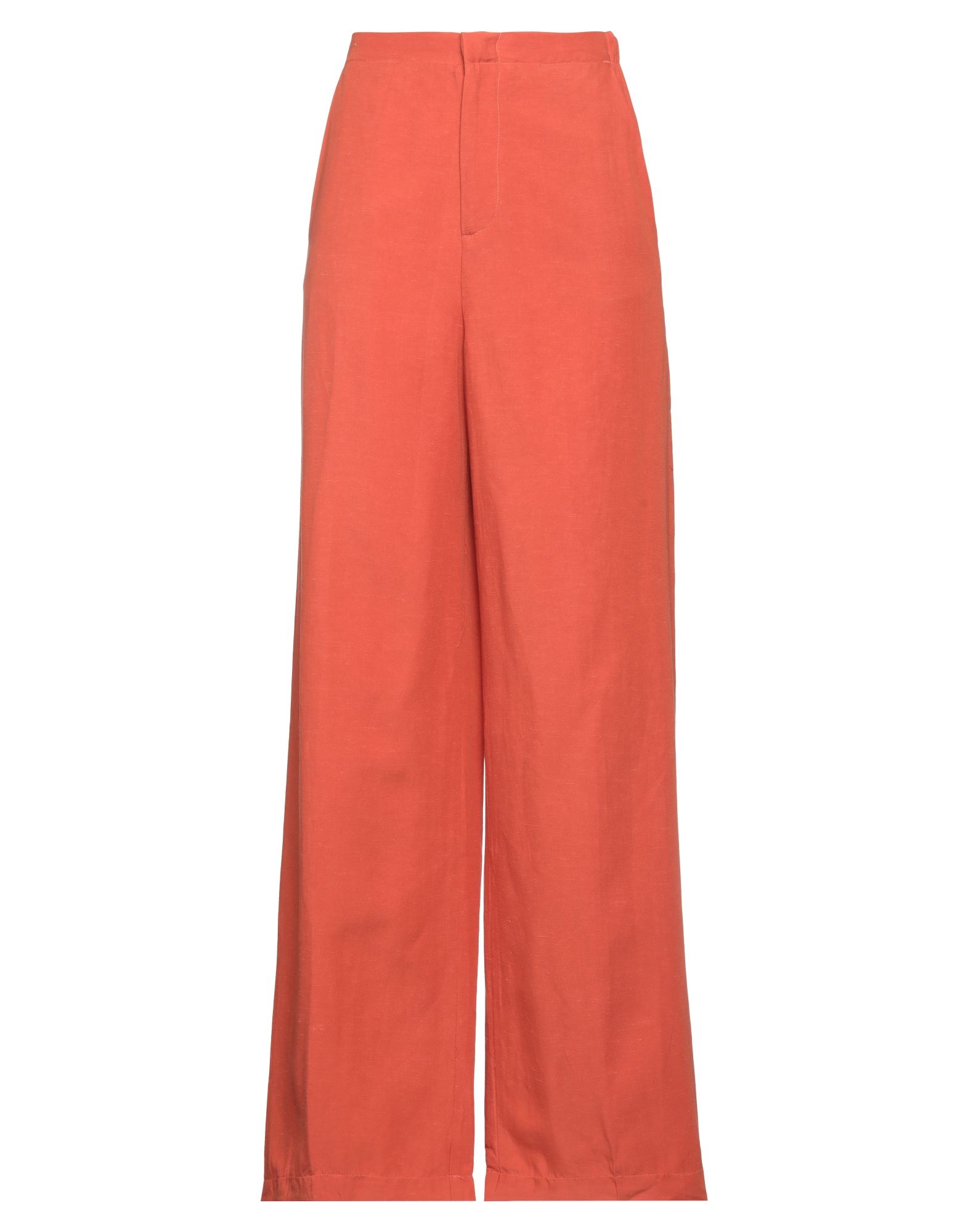 Shop Re-hash Re_hash Woman Pants Orange Size 29 Viscose, Linen
