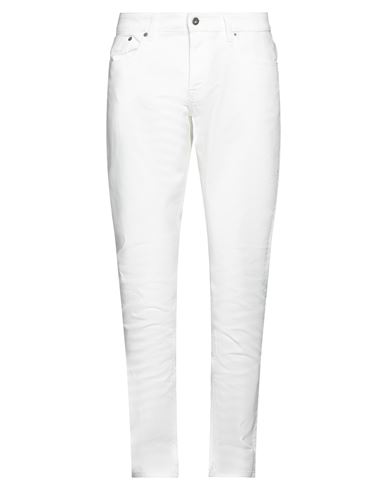 Seventy Sergio Tegon Man Jeans White Size 34 Cotton, Elastane