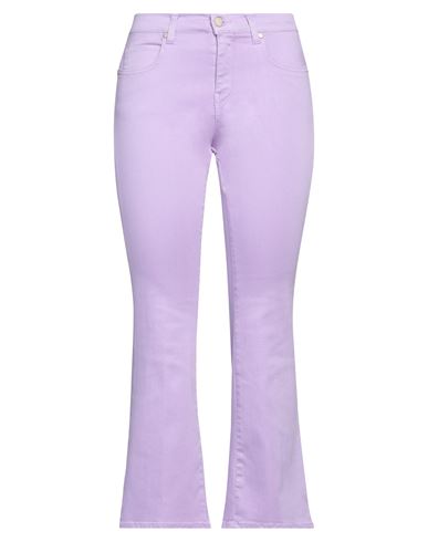 Twenty Easy By Kaos Woman Jeans Lilac Size 26 Lyocell, Cotton, Polyester, Elastane In Purple