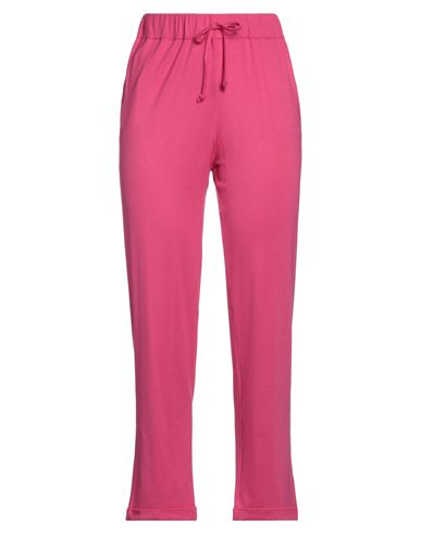 Maïda Mila Woman Pants Fuchsia Size L Viscose, Elastane In Pink