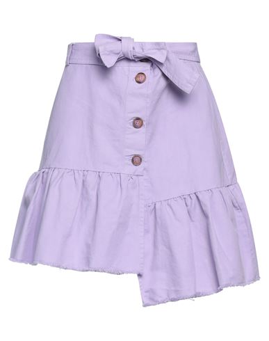 Kaos Jeans Woman Mini Skirt Light Purple Size Xl Cotton