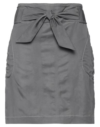 Vivienne Westwood Woman Mini Skirt Lead Size 4 Lyocell, Linen In Grey