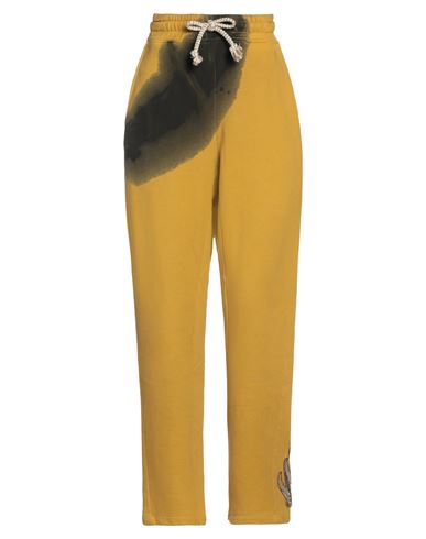 Dimora Woman Pants Mustard Size 2 Cotton In Yellow