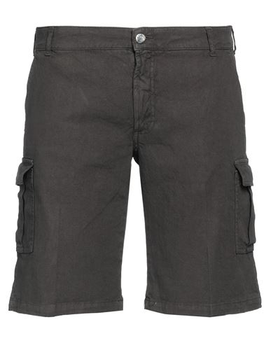 Coroglio By Entre Amis Man Shorts & Bermuda Shorts Steel Grey Size 40 Linen, Cotton, Elastane