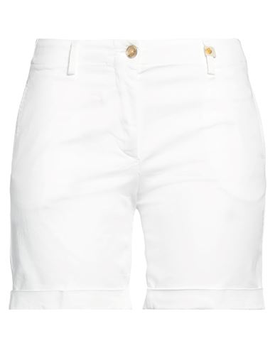 Teleria Zed Woman Shorts & Bermuda Shorts White Size 26 Cotton, Elastane