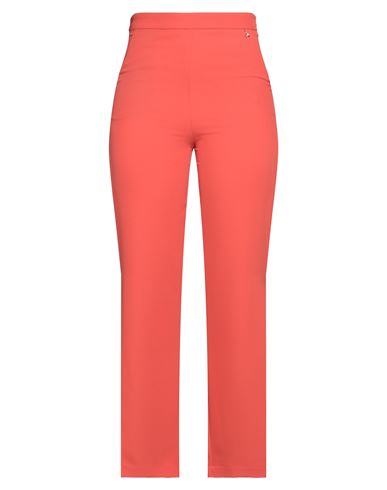 Shop Patrizia Pepe Woman Pants Coral Size 10 Polyester, Elastane In Red