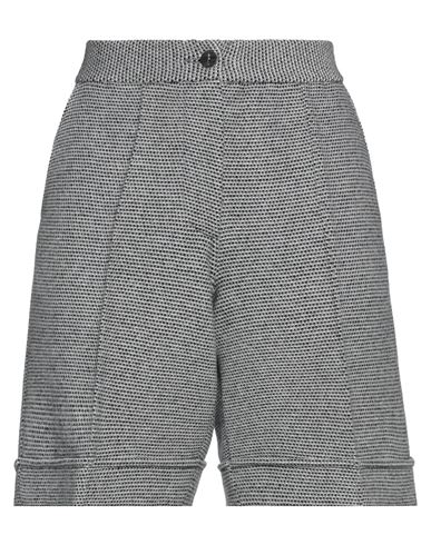 Bruno Manetti Woman Shorts & Bermuda Shorts Grey Size 6 Wool