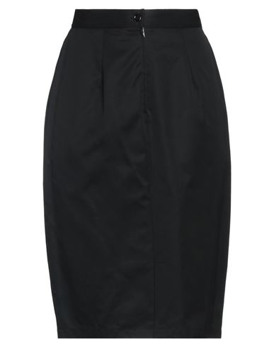 Valentino Woman Midi Skirt Black Size 8 Cotton