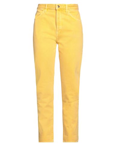 Washington Dee Cee Washington Dee-cee Woman Denim Pants Yellow Size 26 Organic Cotton