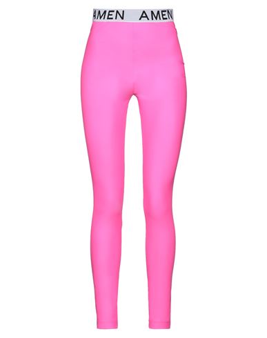 Amen Woman Leggings Fuchsia Size Xxs Polyamide, Elastane In Pink