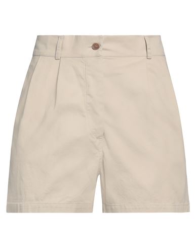 Aspesi Woman Shorts & Bermuda Shorts Sand Size 8 Cotton In Beige