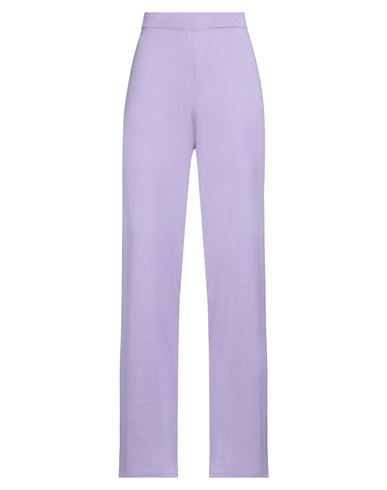 Absolut Cashmere Woman Pants Light Purple Size M Cotton, Cashmere