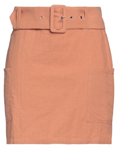 Glamorous Woman Mini Skirt Apricot Size 10 Cotton, Polyester In Orange