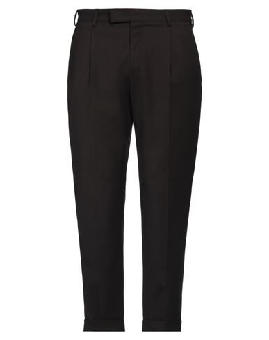 Pt Torino Man Pants Chocolate Brown Size 34 Virgin Wool, Elastane In Brown